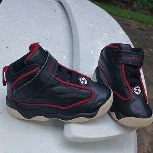 Jordan Kids Black and Red Sneakers